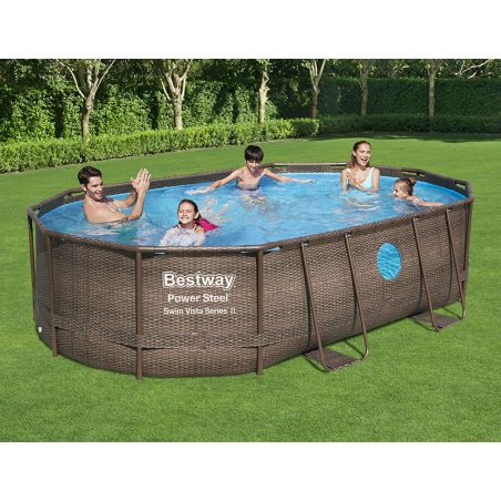 Piscine Bestway Ovale Power Steel Swim Vista X H M