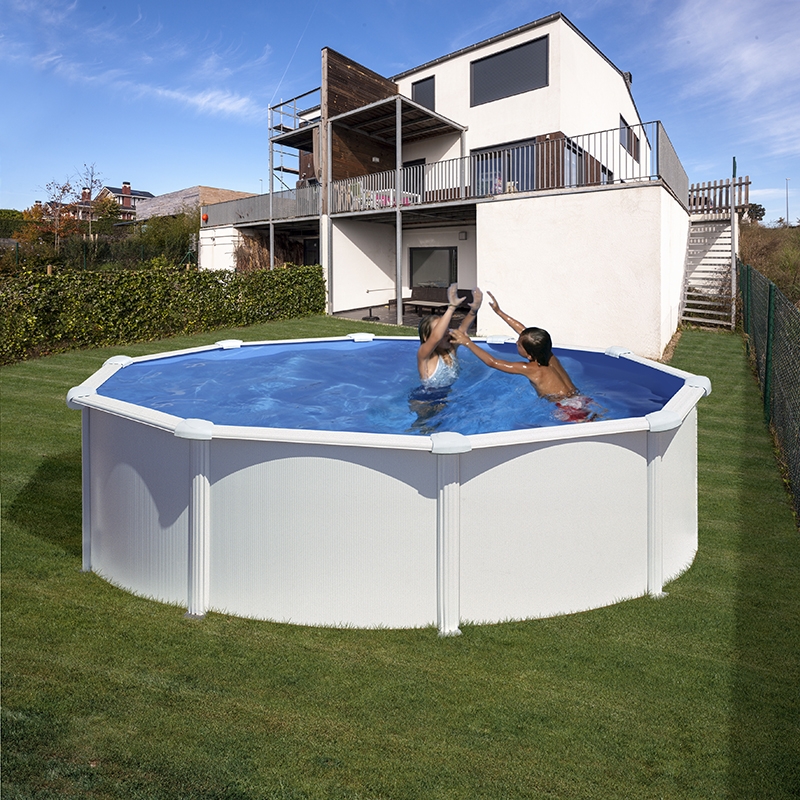 Piscine Acier Gré Wet Ronde Blanche Dimension 300 X H120m