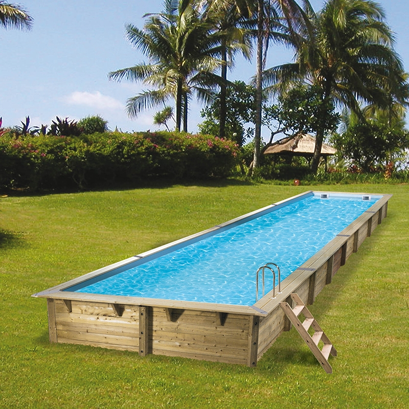 Kit piscine tubulaire EASY LUXE rectangulaire 4,40 x 3m