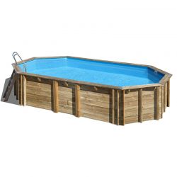 Piscine bois Orange 7,55 x 4,56 x h1,46m