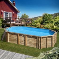 Piscine bois Orange 7,55 x 4,56 x h1,46m