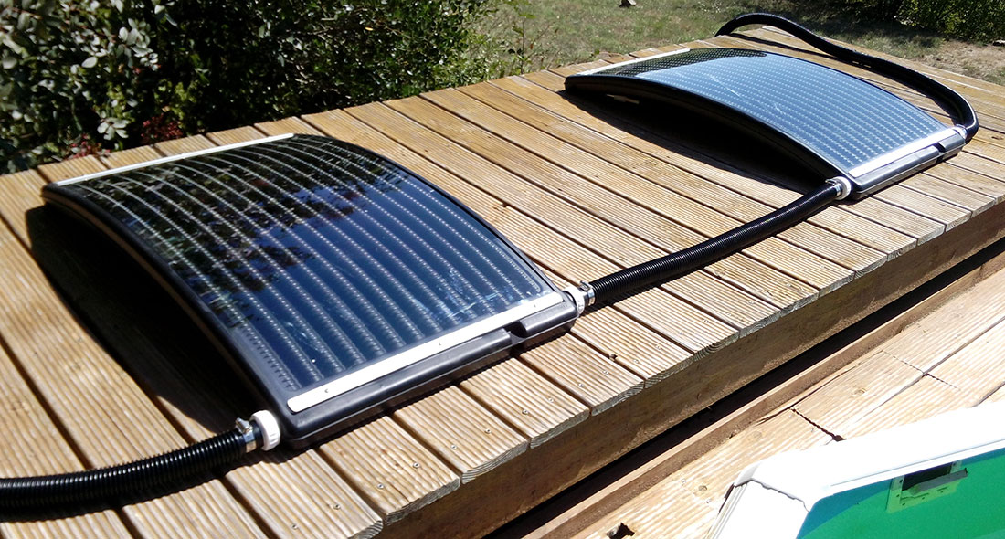 Chauffage solaire pour piscine panneau incurvé 46x72,5 cm