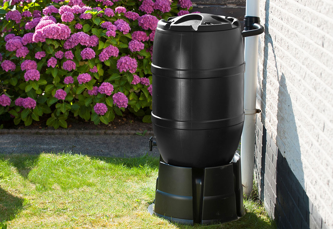 Récupérateur d'eau en forme de tonneau Nature 120l