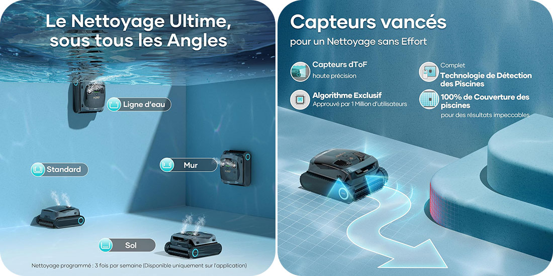Robot piscine intelligent Aiper Scuba X1 Pro
