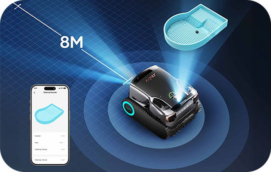 Navigation avec cartographie 3D à capteurs ultrasoniques Aiper Scuba X1 Pro Max