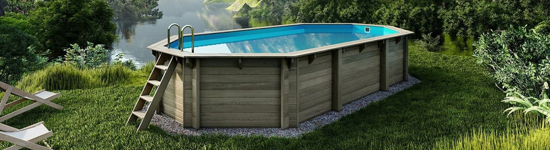 Piscine en bois ovale Altanka 6,57 x 4,57 h1,31m