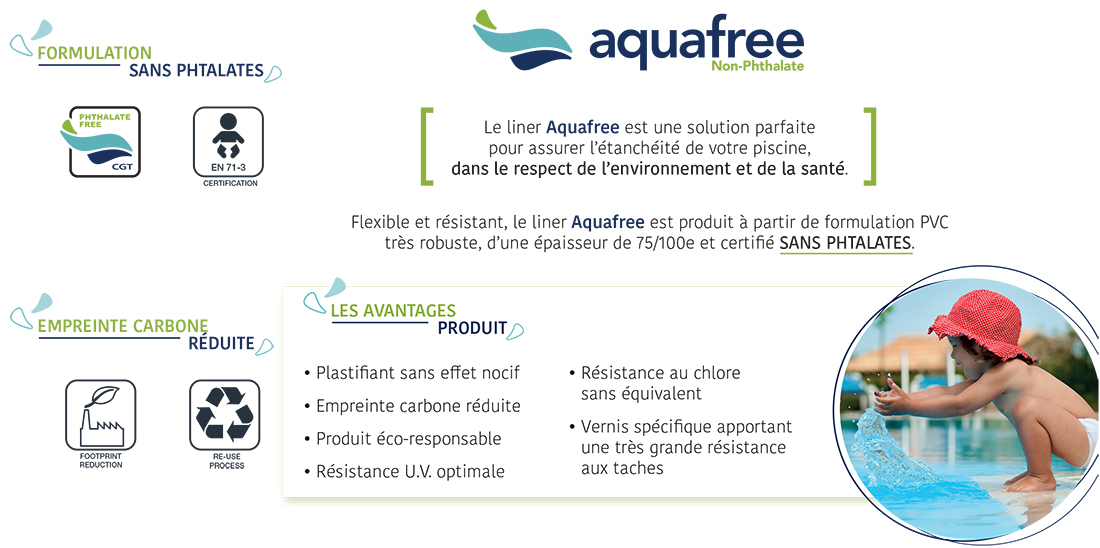 Liner piscine Interline Aquafree sans phtalates